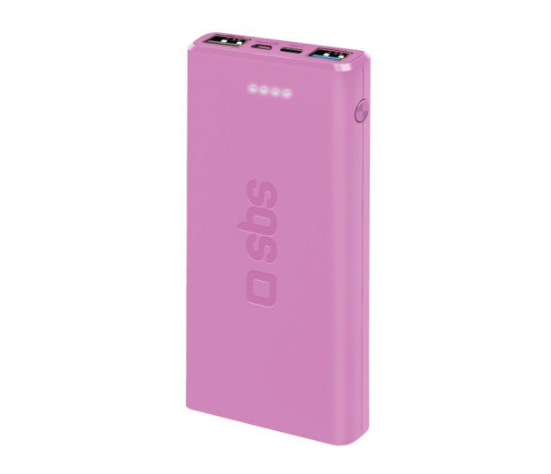 SBS POWERBANK SBS 10.000 mAh 10W 1xUSB-C 2xUSB Różowy # - 1461266 - zdjęcie